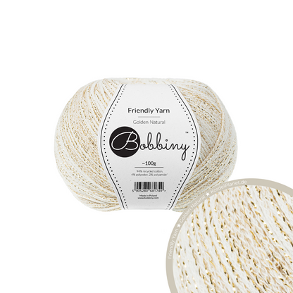 Bobbiny Garn "Friendly Yarn" - Golden Natural - 200m (100g)