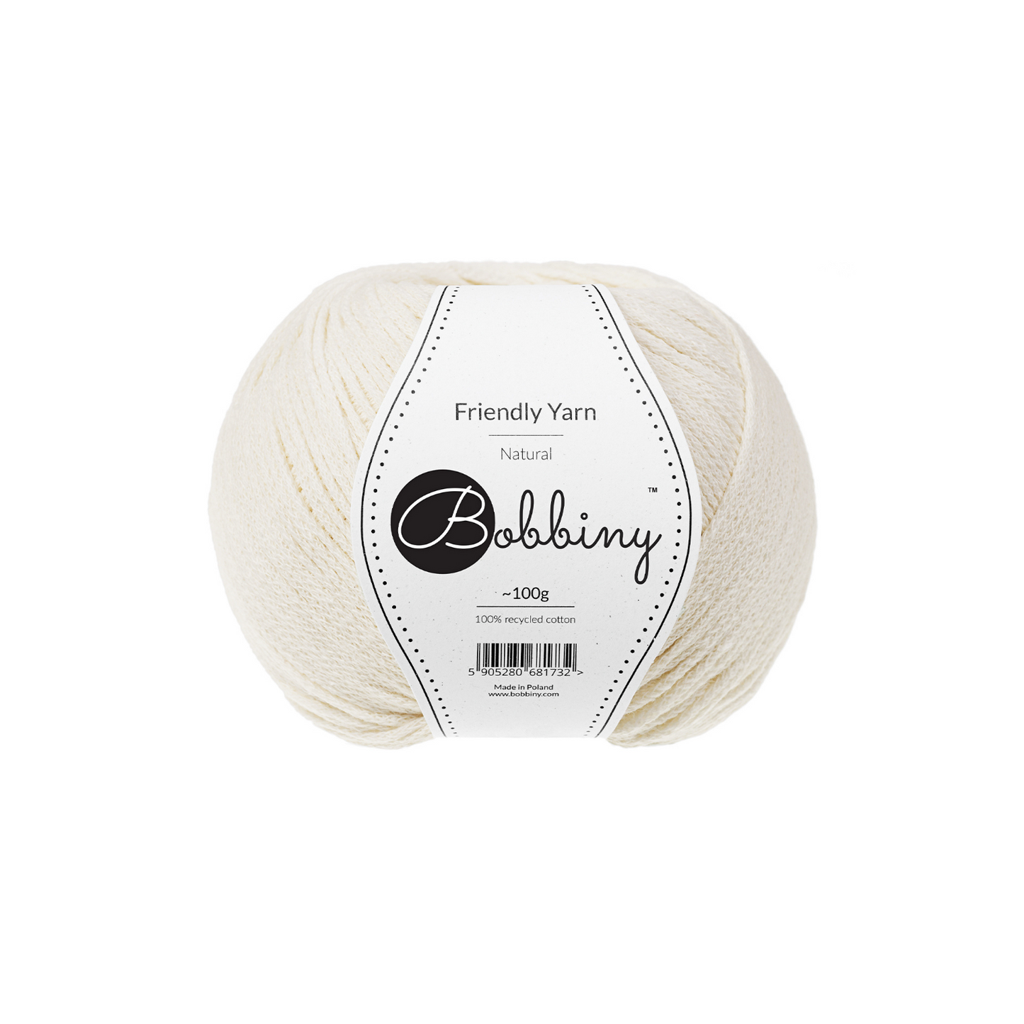 Bobbiny Garn "Friendly Yarn" - Natural - 200m (100g)