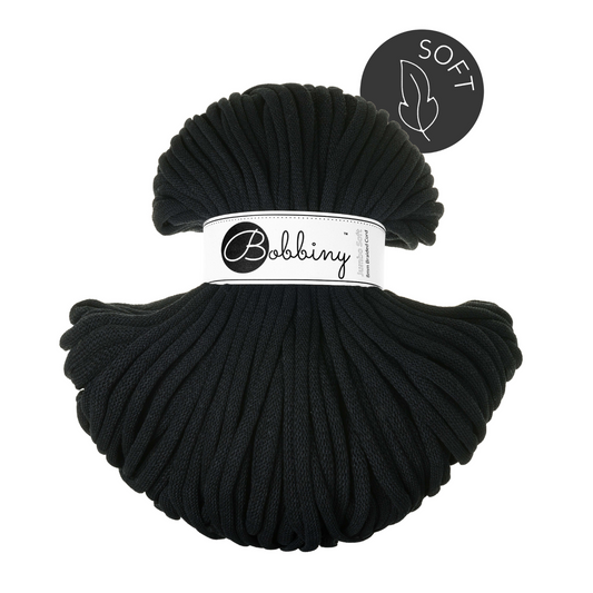 Bobbiny Flechtkordel Black Ø 8 mm (Jumbo Soft)