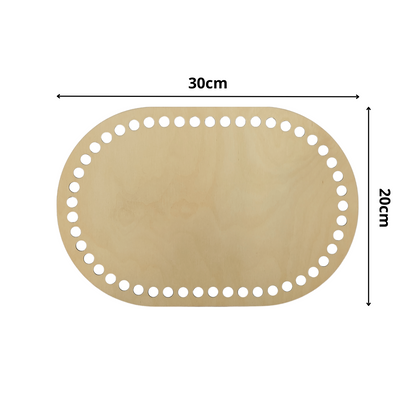 Korbboden für Häkelkörbchen oval 30x20 cm